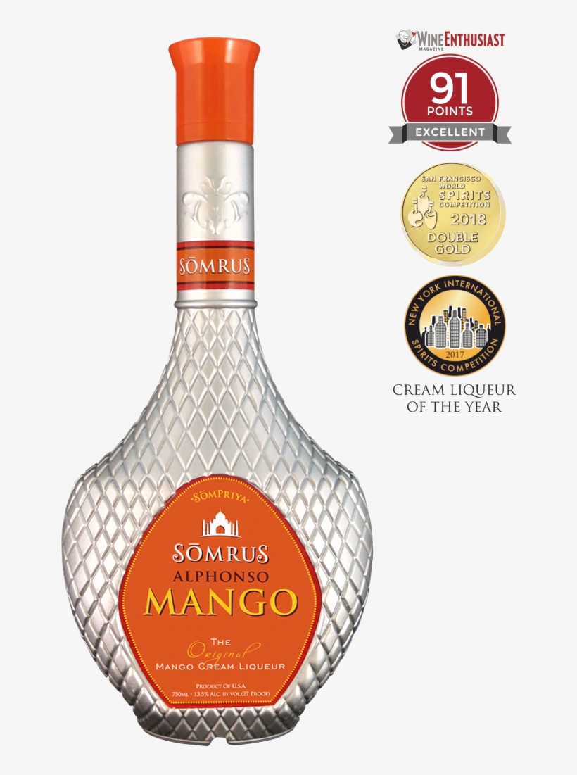Somrus Alphonso Mango Cream Liqueur 750ml - Somrus Indian Cream Liqueur, transparent png download
