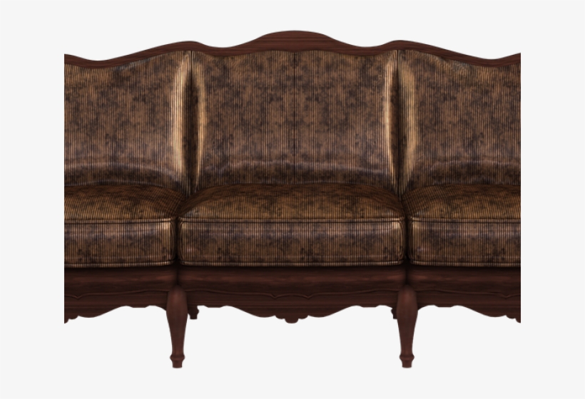 Couch Clipart Wooden Sofa - Старинный Диван Пнг, transparent png download
