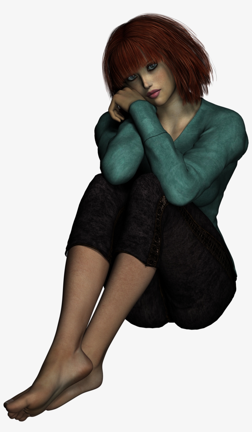 Woman Girl Sitting Beauty Girl 1452616 - Girl Sitting Png, transparent png download