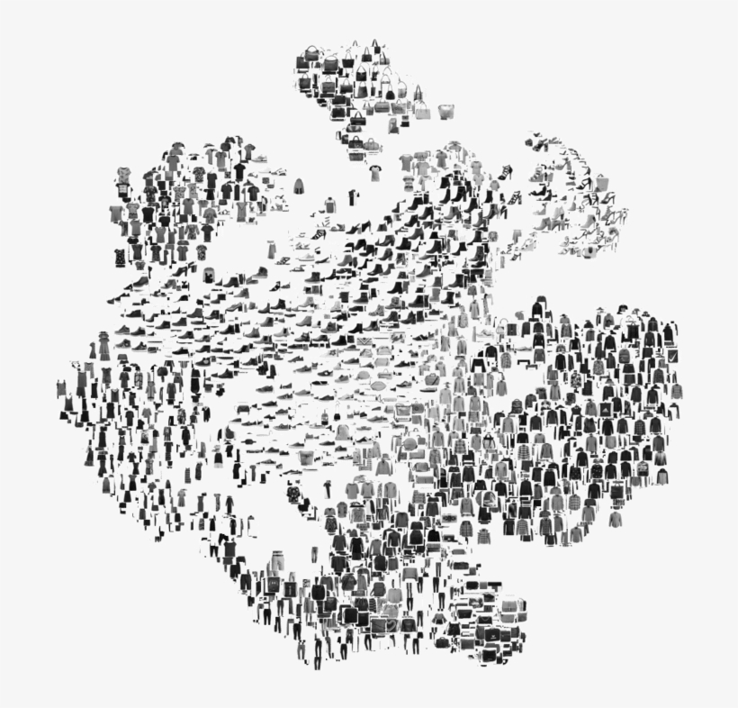 T Sne On Fashion Mnist Test Set - Mnist Dataset, transparent png download