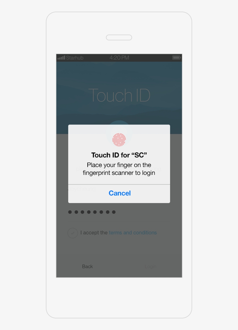 Standard Chartered Touch Login Service -touch Id - Use Touch Id For Faster Login, transparent png download