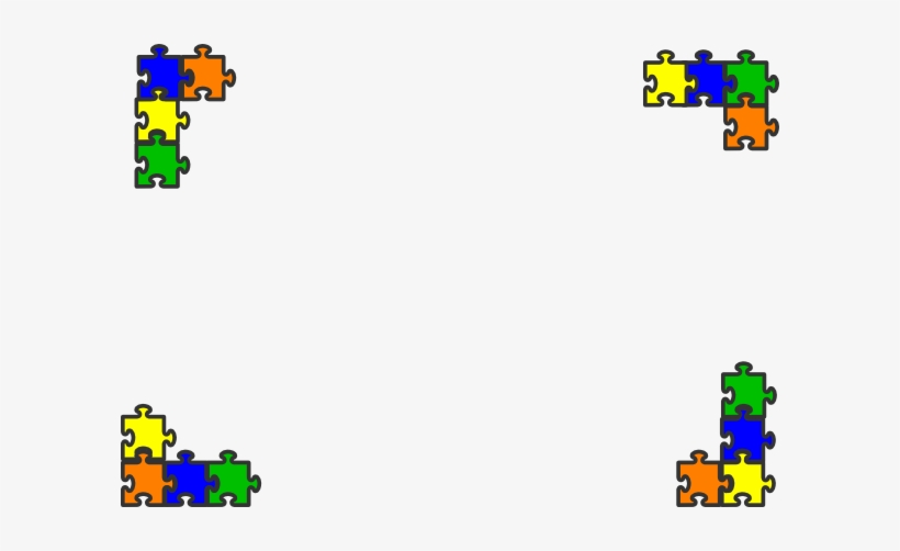 This Free Clipart Png Design Of Blue Border Puzzle, transparent png download