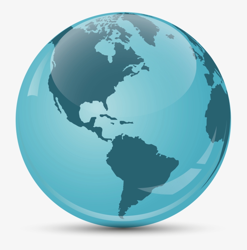 Linkwell 45x45cm 18" Dark Blue Nice World Map Cushion, transparent png download