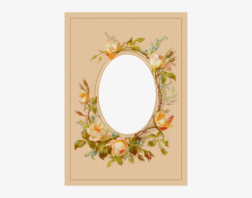 Flowery Oval Shape - Oval, transparent png download