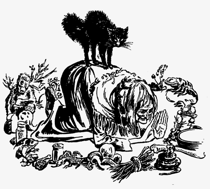 Blog Post Critters Magical Graphic Black And White - Salem Witch Trials Cat, transparent png download