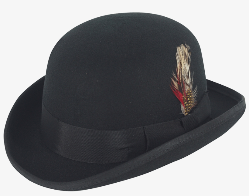 Black Wool Bowler Hat By Gamble & Gunn - Fedora, transparent png download