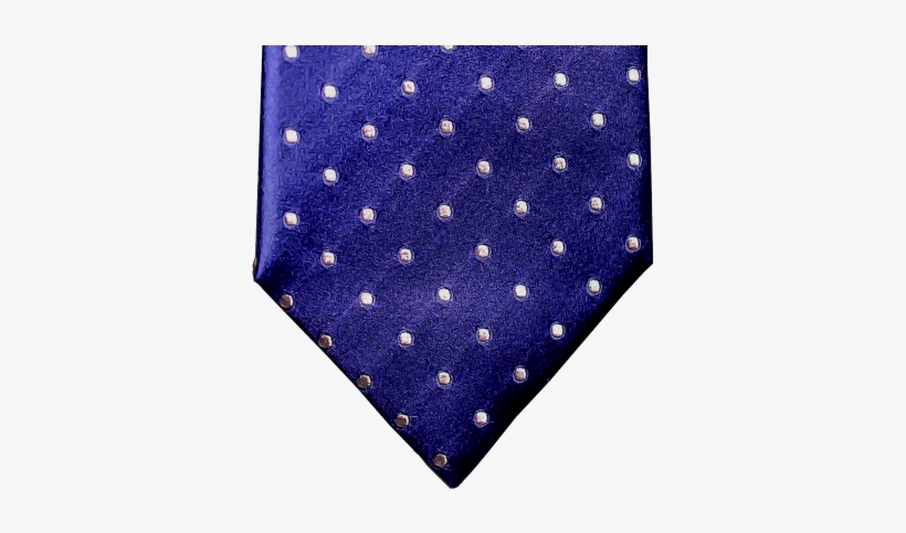 Royal Purple Blue Satin Silk With White Polka Dots - Satin, transparent png download