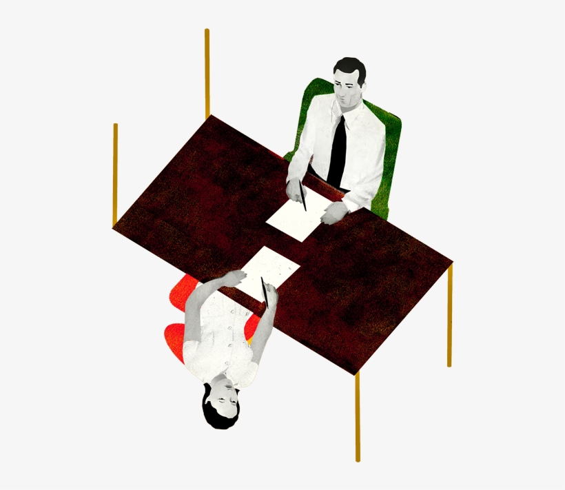 Illustration Of Man And Woman At Opposite Sides Of - Women In The Workplace Art, transparent png download