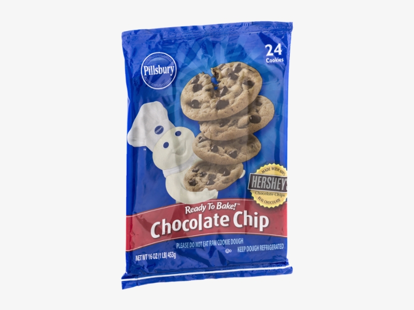 Chocolate Chip Cookie Dough Reviews - Pillsbury Chocolate Chip Cookies, transparent png download