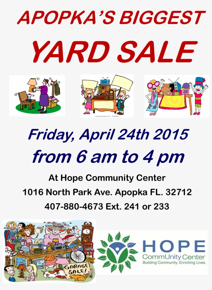 Yard Sale Apr 15 Eng - Hold A Successful Yard/garage Sale, transparent png download