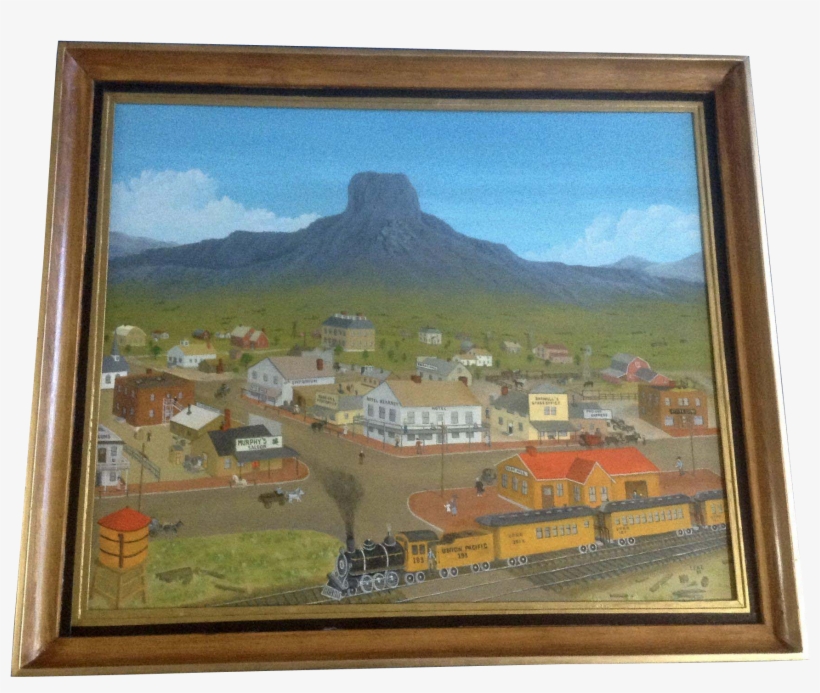 Union Pacific Railroad Blue Hill Station, Folk Art - Art, transparent png download