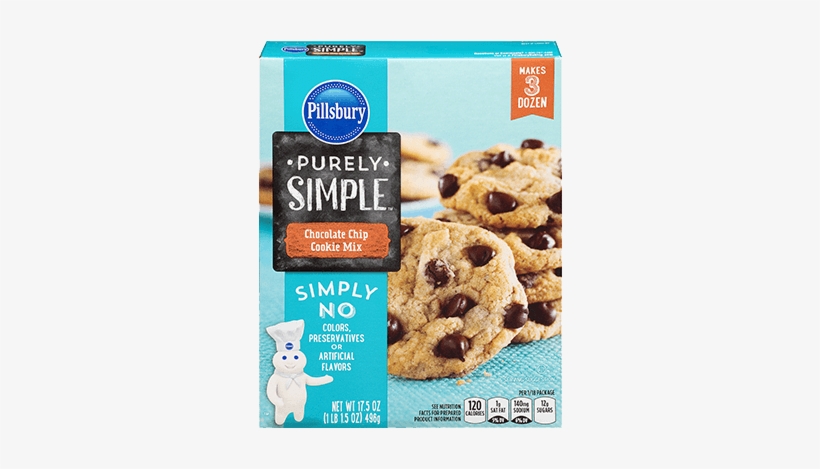 Pillsbury™ Purely Simple® Chocolate Chip Cookie Mix - Pillsbury Purely Simple, transparent png download