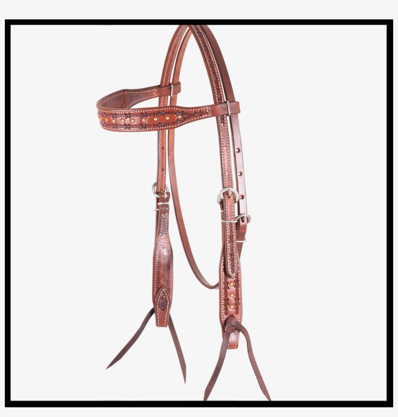 Martin Saddlery Browband With Barbwire Border & Brass, transparent png download