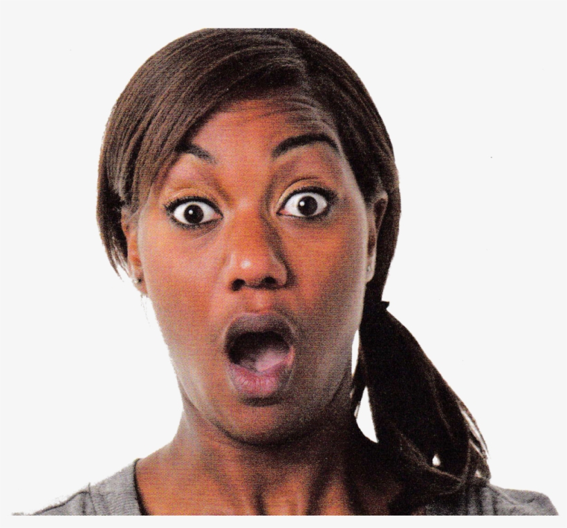 Scared Woman - Tongue, transparent png download