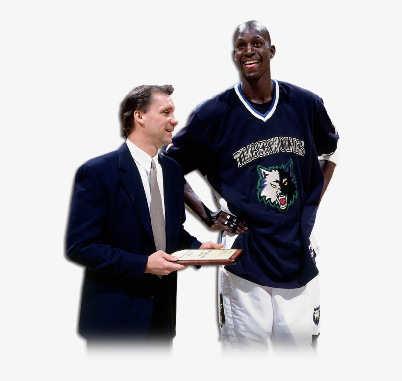 Kevin Garnett With Timberwolves Head Coach Flip Saunders - Kevin Garnett Mvp Png, transparent png download