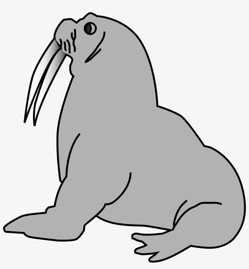 Outline Png Banner Black And White Library - Seal Clip Art, transparent png download