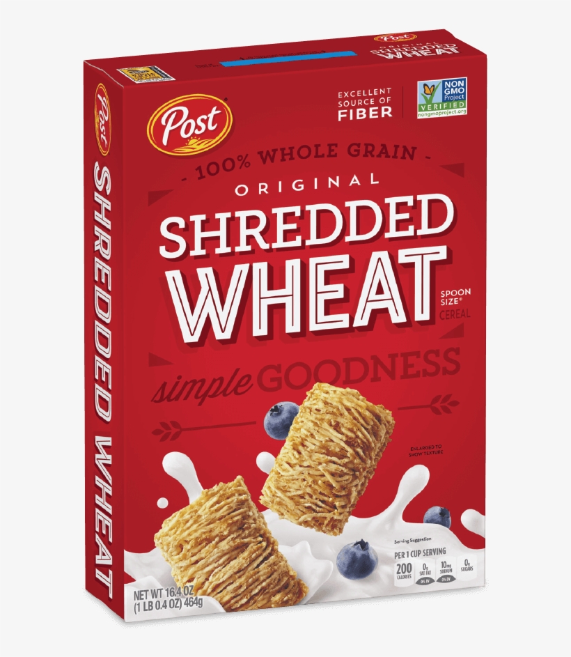 Post Shredded Wheat Original Spoon Size Cereal Box - Post Shredded Wheat Frosted S'mores Bites Cereal 15.5, transparent png download