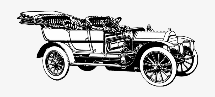 {click On Png Image To Download/save} - Black And White Vintage Cars Png, transparent png download