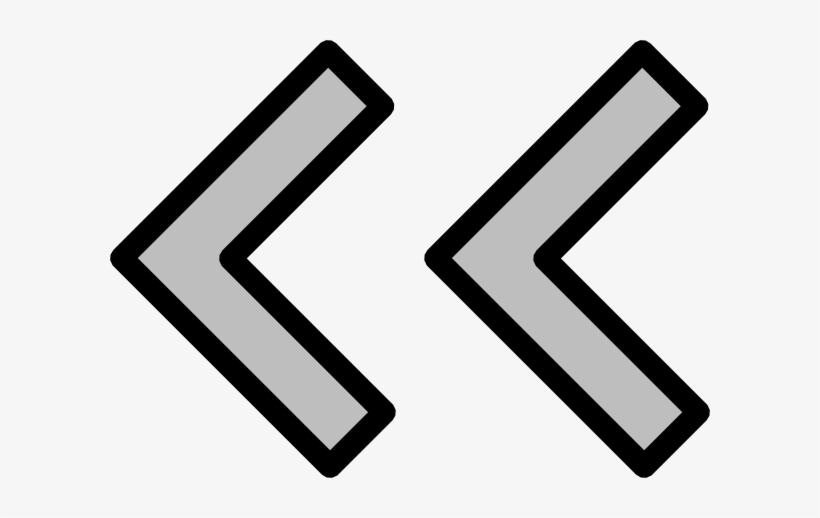 How To Set Use Gray Left Double Arrow Clipart, transparent png download