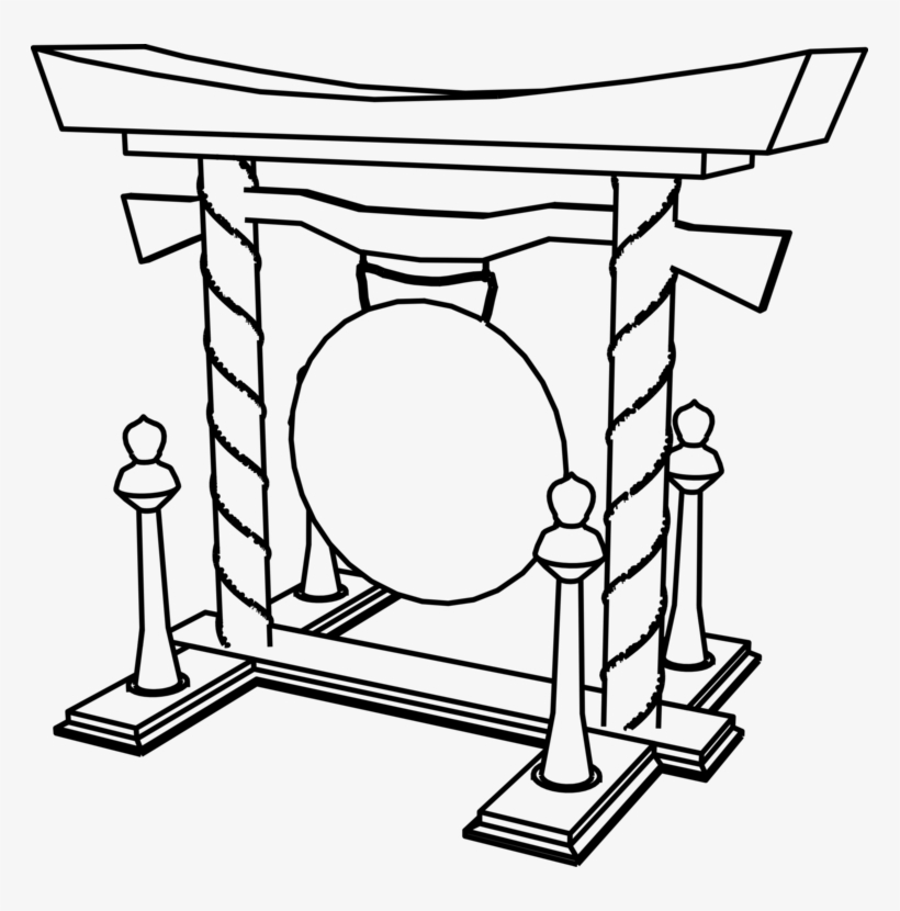 Sabian Chinese Gong Drawing Percussion Line Art, transparent png download