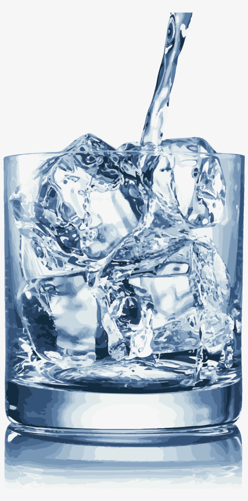 Cups And Ice Transprent Png Free Download - Glass With Ice Cubes Png, transparent png download
