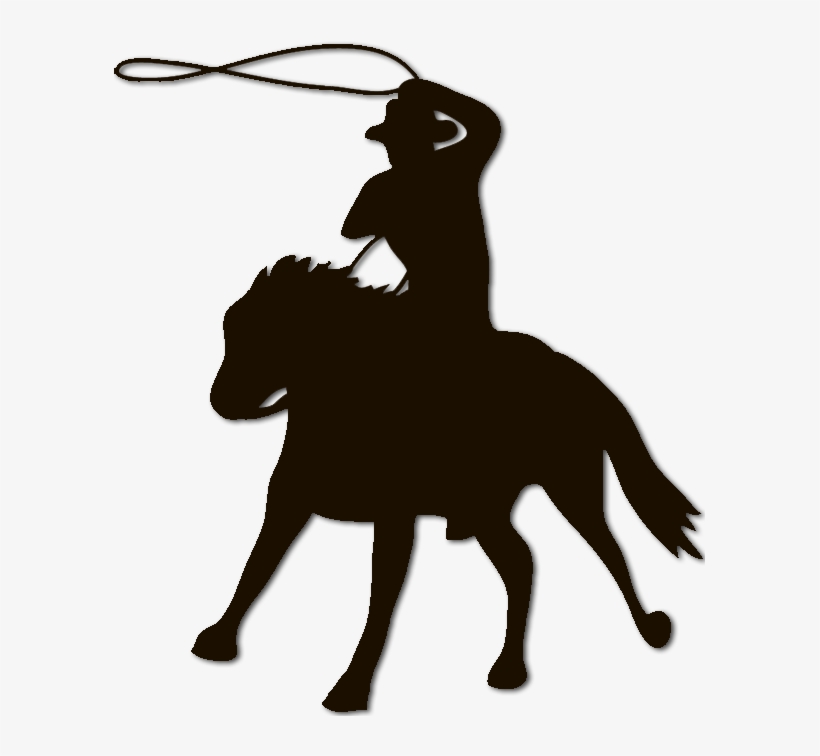 Howdy Folks - Cowboy Lassoing Silhouette Png, transparent png download