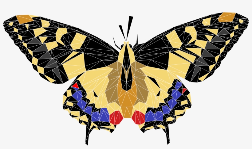 This Free Icons Png Design Of Low Poly Butterfly, transparent png download