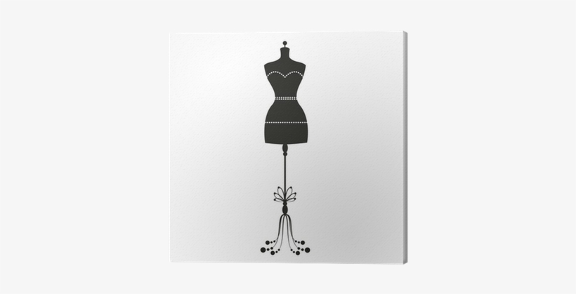 Vector Vintage Tailor's Mannequin Canvas Print • Pixers® - Maniqui Vector, transparent png download