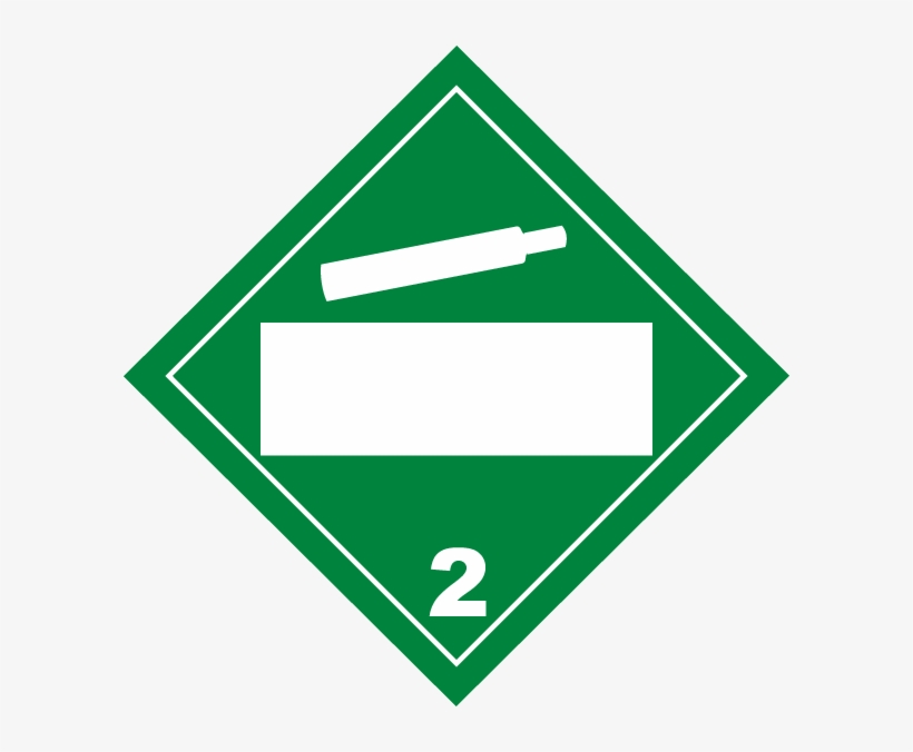 Blank Non-flammable Gas Class 2 Placard - Non Flammable Gas Label, transparent png download