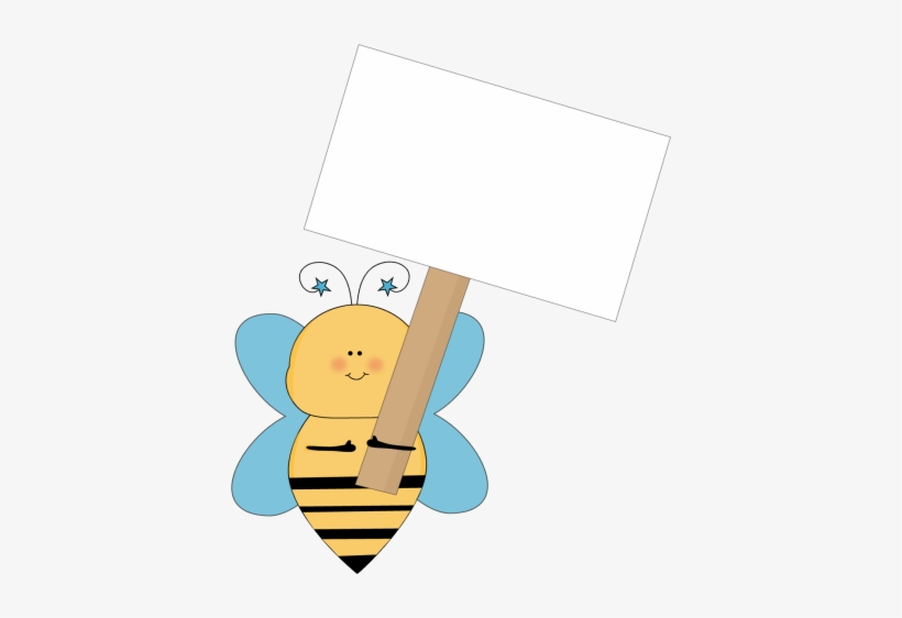 Bee With Blank Sign, transparent png download