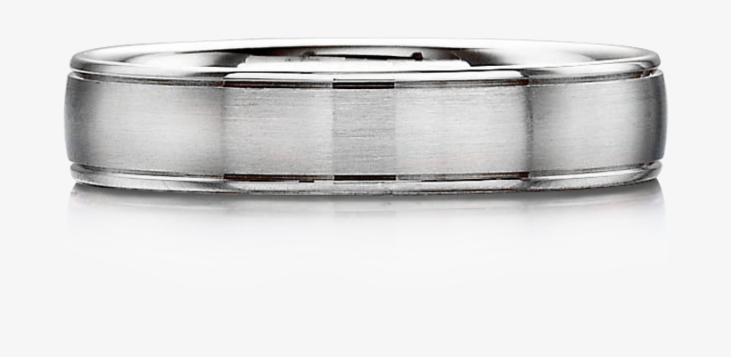 Mens Brushed And Grooved Gold Ring - Bangle, transparent png download