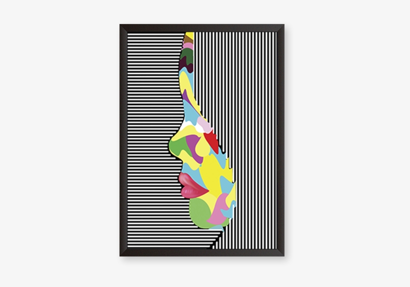 Abstract Lady Face - Graphic Design, transparent png download