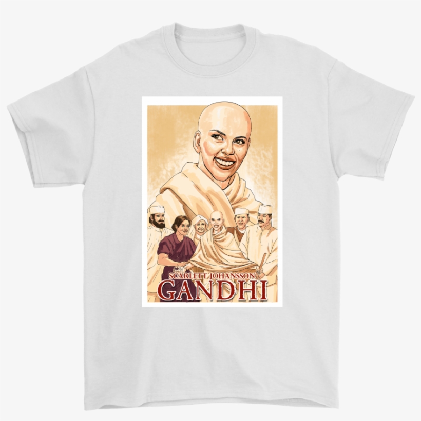 Scarlett Johansson Is Gandhi - Active Shirt, transparent png download