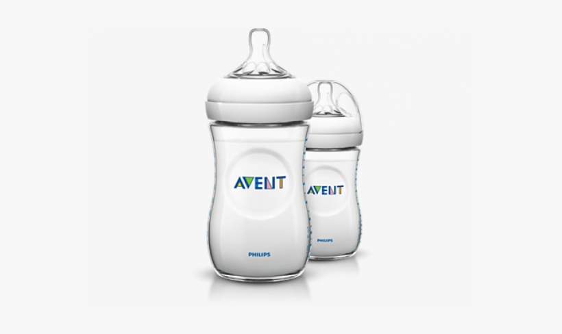 Avent Natural Feeding Bottle 260ml 2pk - Avent, transparent png download