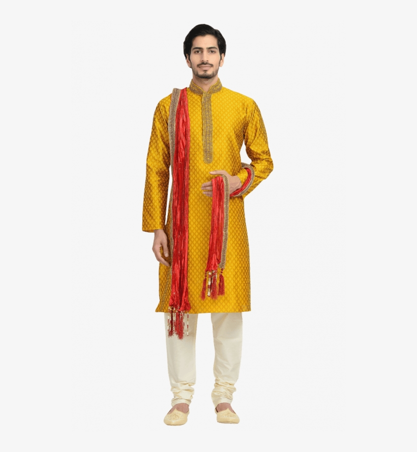 Happy Yellow Kurta Ethnic Men's Kurta For Every Occasion - Silk, transparent png download