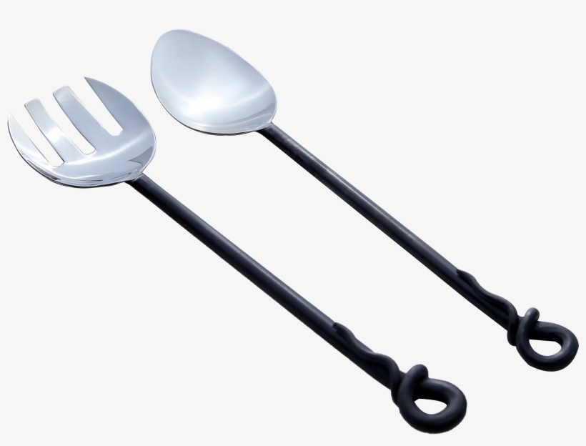 Burnt Black Safari Design Salad Serving 2 Pcs - Spoon, transparent png download