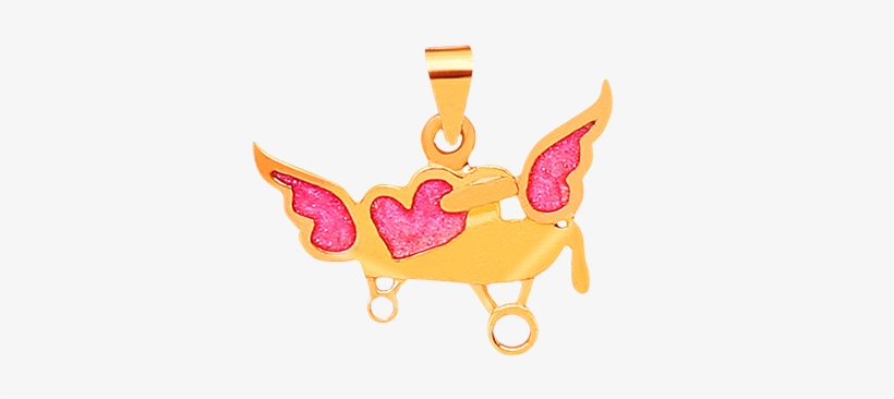 Angel Wings In Powder Pink Enamel - Illustration, transparent png download