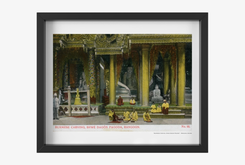 Vintage Beautiful Burmese Temple - Picture Frame, transparent png download