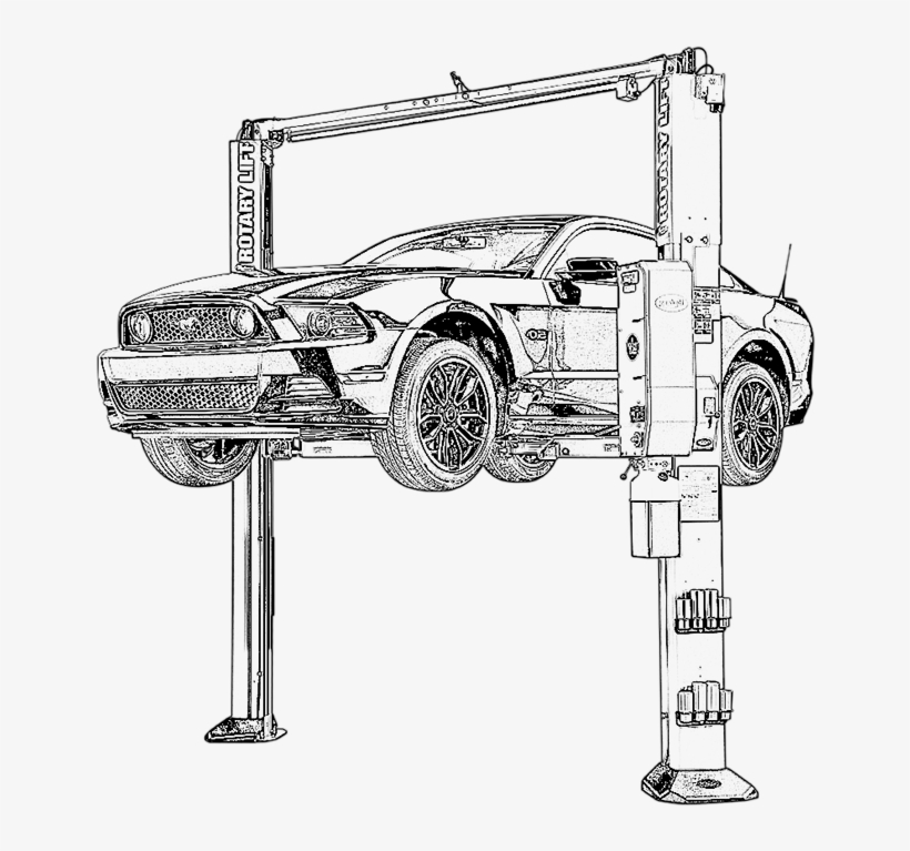 2010 - Sketch Two Post Lift, transparent png download