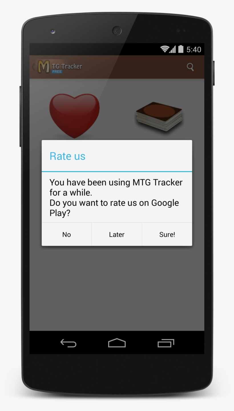 Mtg Rate Us Framed - Rate Us Dialog In Android, transparent png download