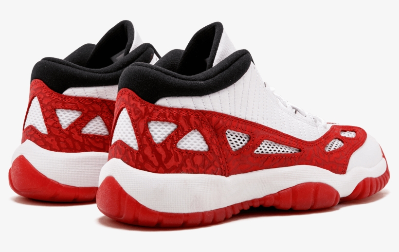Air Jordan 11 Retro Low Ie Bg Black / Red / White Low - Sneakers, transparent png download