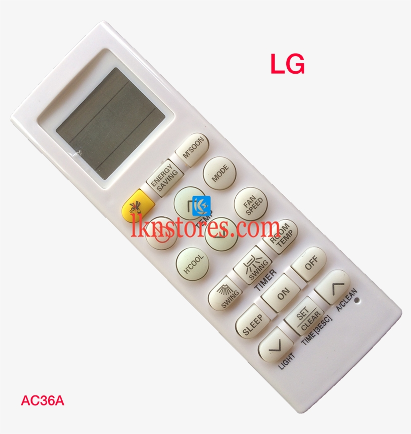 Lg Ac Air Condition Remote Compatible Ac36a - Electronics, transparent png download