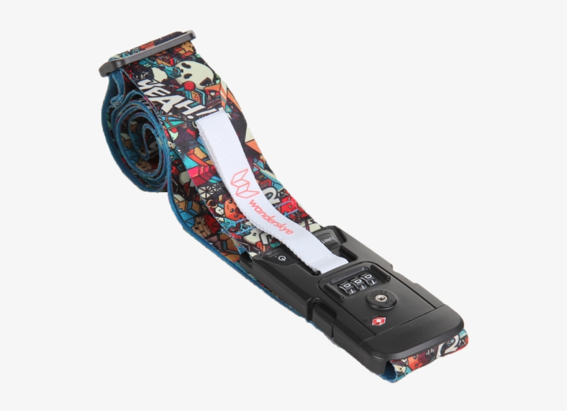 Graffiti Luggage Strap With Weighing Scale - Toy, transparent png download