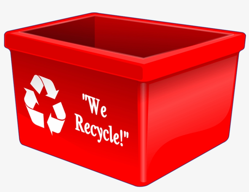 Red Clipart Dustbin - Rubbish And Recycling, transparent png download