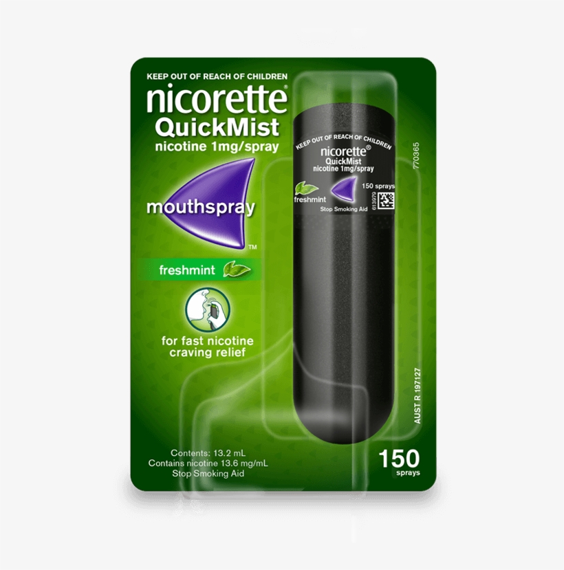 Nicorette Quicmist Freshmint - Vegan Nutrition, transparent png download