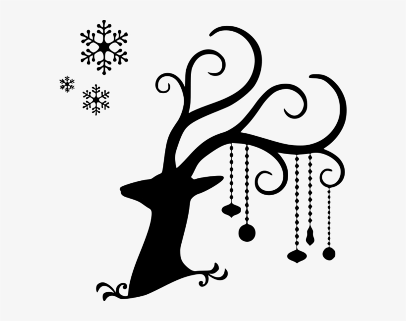 Reindeer Silhouette - Pillow, transparent png download