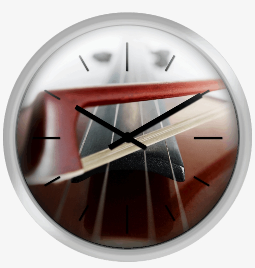 Violin And Bow - Wall Clock, transparent png download