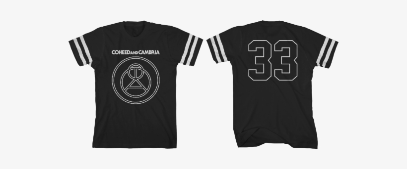 Coheed And Cambria Outline Symbol Football Shirt Black - Black, transparent png download