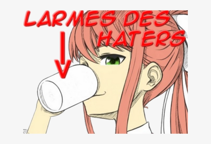 Sticker Kikoojap Monika Mnk Ddlc Larmes Haters - Cartoon, transparent png download