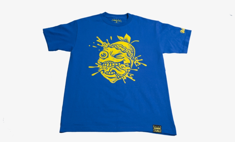 New Color The "lemon Splat" T-shirt In Blue - Active Shirt, transparent png download